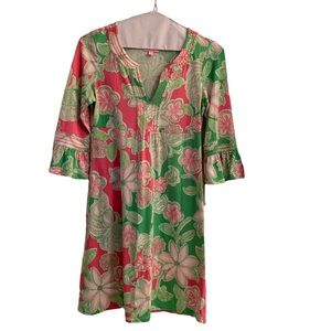 Lilly Pulitzer multi colored pink and green dress size M